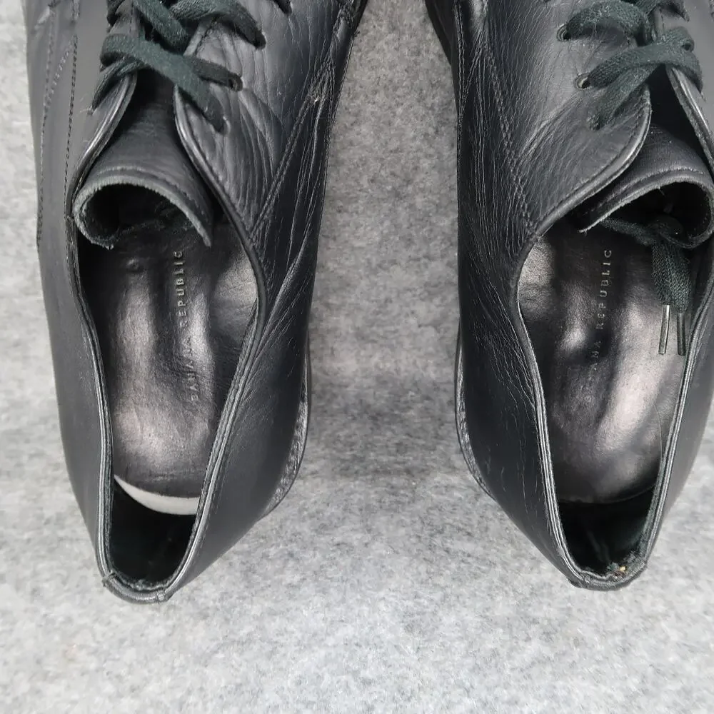 Banana Republic Shoes Mens 9.5 Derby Oxford Black Leather Moc Toe Dress Formal